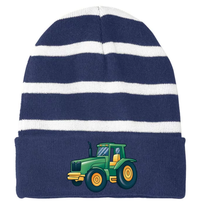 Tractor Striped Beanie with Solid Band