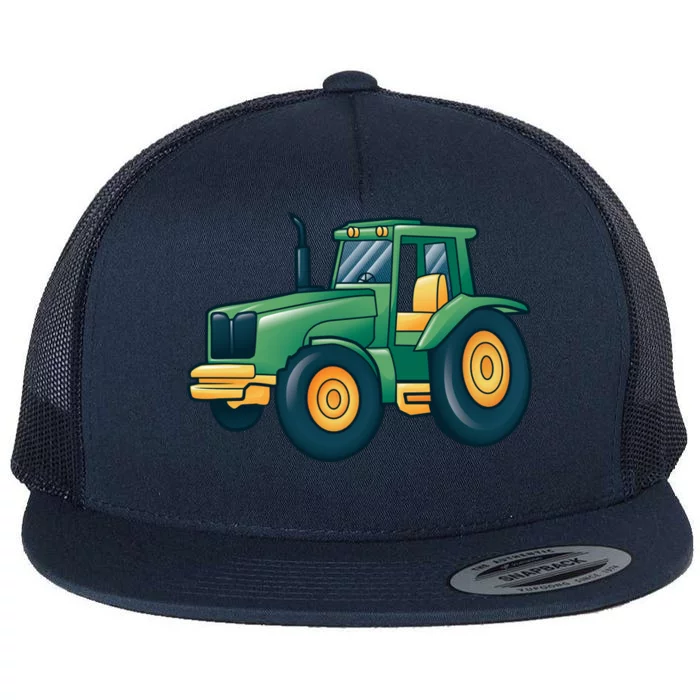 Tractor Flat Bill Trucker Hat