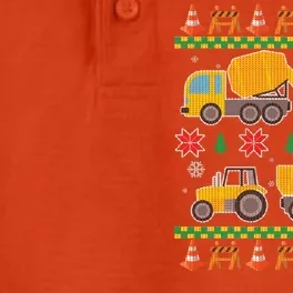 Tractors And Bulldozers Ugly Christmas Sweater Dry Zone Grid Performance Polo