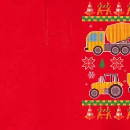 Tractors And Bulldozers Ugly Christmas Sweater Softstyle Adult Sport Polo