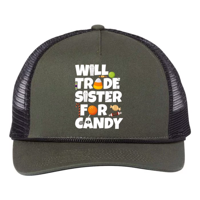 Trade My Sister For Candy Retro Rope Trucker Hat Cap