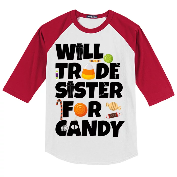 Trade My Sister For Candy Kids Colorblock Raglan Jersey