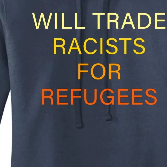 Trade Racists For Refugees Simple Logo Women's Pullover Hoodie