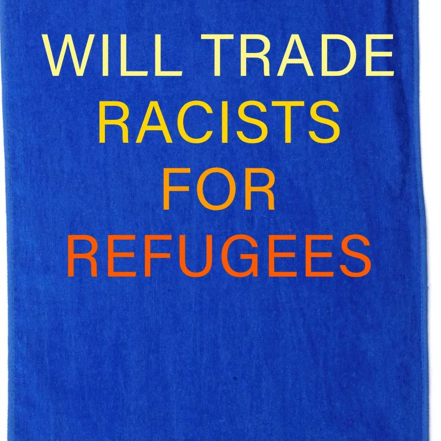 Trade Racists For Refugees Simple Logo Platinum Collection Golf Towel