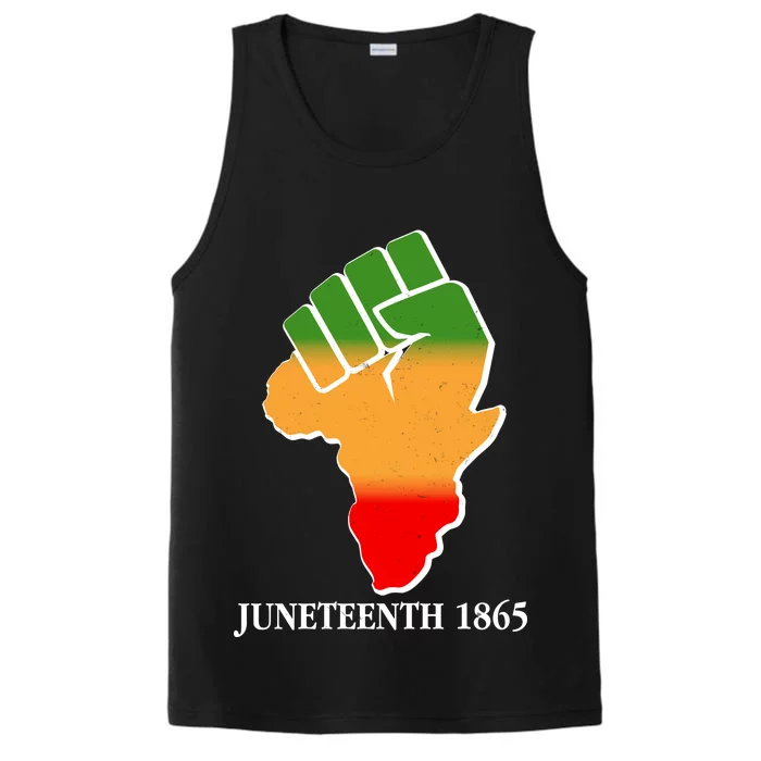 Traditional African Colors Protest Fist Juneteenth Performance Tank