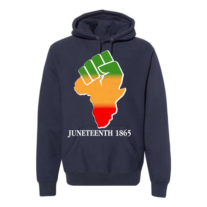 Traditional African Colors Protest Fist Juneteenth Premium Hoodie