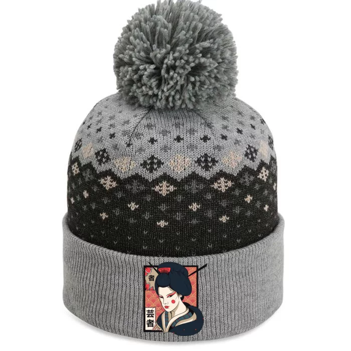 Traditional Geisha The Baniff Cuffed Pom Beanie