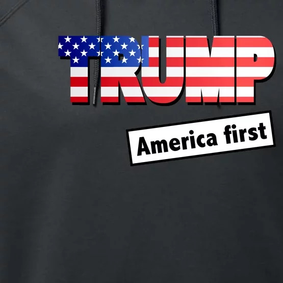 America First Donald Trump Performance Fleece Hoodie