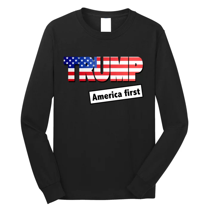 America First Donald Trump Long Sleeve Shirt