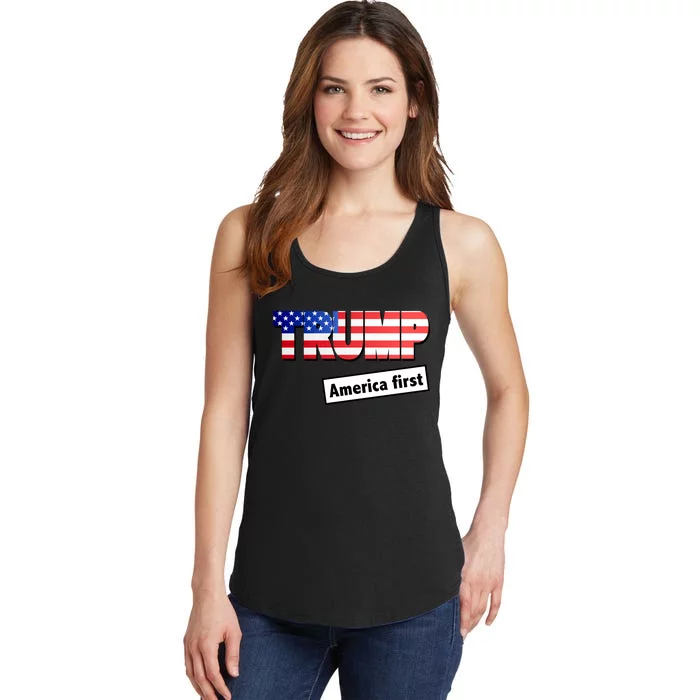 America First Donald Trump Ladies Essential Tank