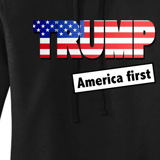 America First Donald Trump Women's Pullover Hoodie