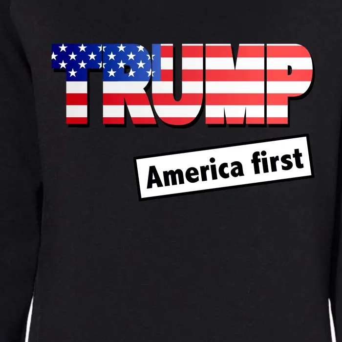 America First Donald Trump Womens California Wash Sweatshirt