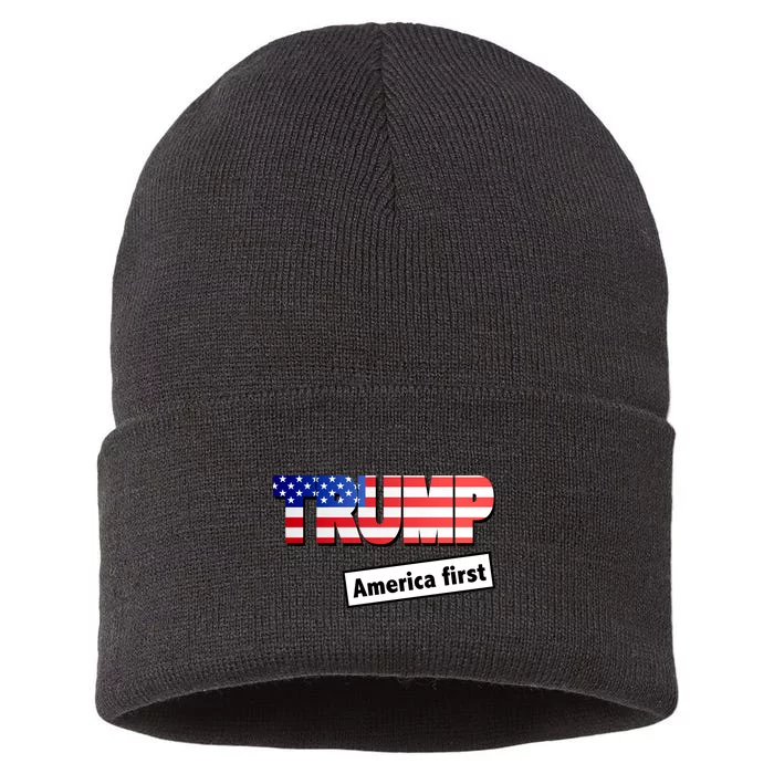 America First Donald Trump Sustainable Knit Beanie