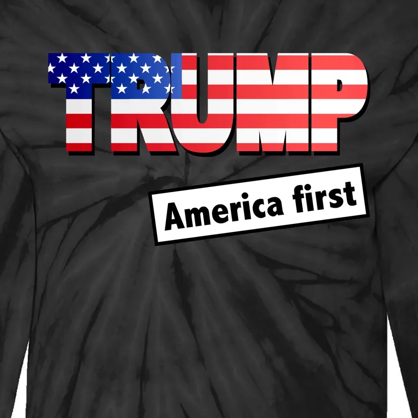 America First Donald Trump Tie-Dye Long Sleeve Shirt