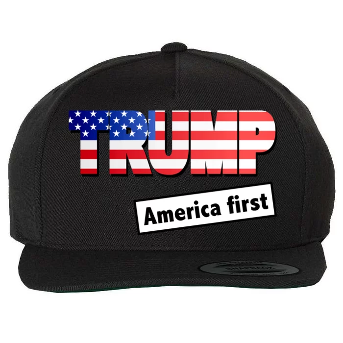 America First Donald Trump Wool Snapback Cap