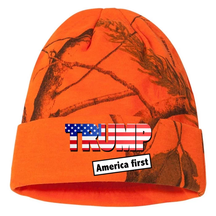 America First Donald Trump Kati - 12in Camo Beanie