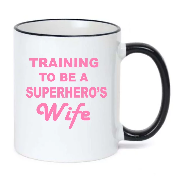 Training To Be A Superhero's Wife Black Color Changing Mug