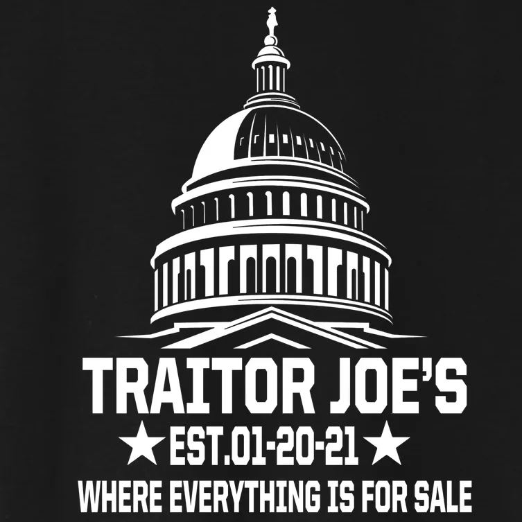 Traitor Joe's Est.01-20-21 Everything Is For Sale Women's Crop Top Tee