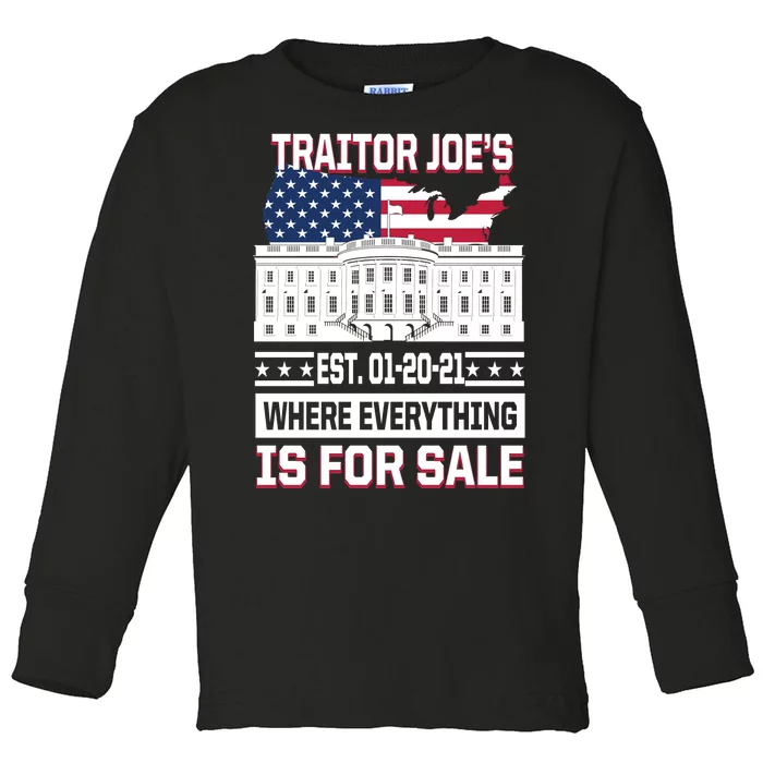 Traitor Joe's Where Everything Is For Sale Toddler Long Sleeve Shirt