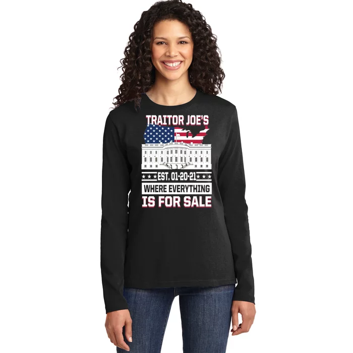 Traitor Joe's Where Everything Is For Sale Ladies Long Sleeve Shirt