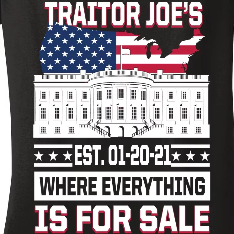 Traitor Joe's Where Everything Is For Sale Women's V-Neck T-Shirt