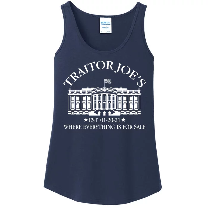 Traitor Joe's Where Everything Is For Sale Est 01-20-21 Ladies Essential Tank