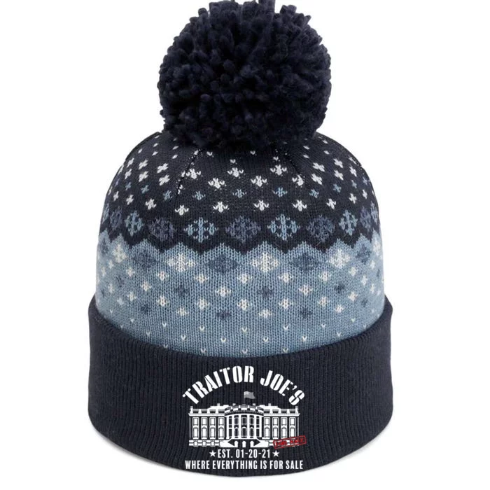 Traitor Joe's Where Everything Is For Sale Pro Republican The Baniff Cuffed Pom Beanie