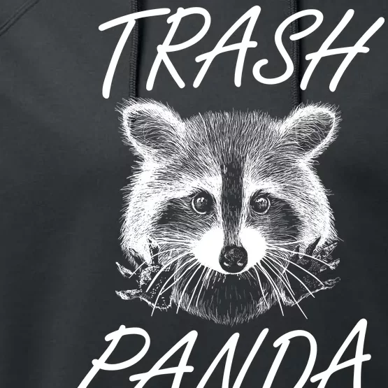 Trash Panda Funny Raccoon Performance Fleece Hoodie