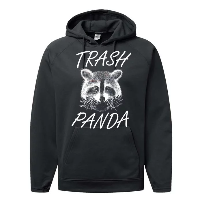 Trash Panda Funny Raccoon Performance Fleece Hoodie