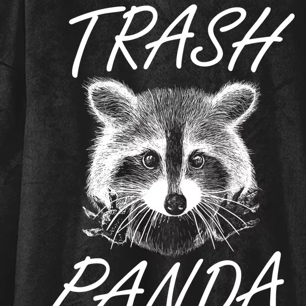 Trash Panda Funny Raccoon Hooded Wearable Blanket