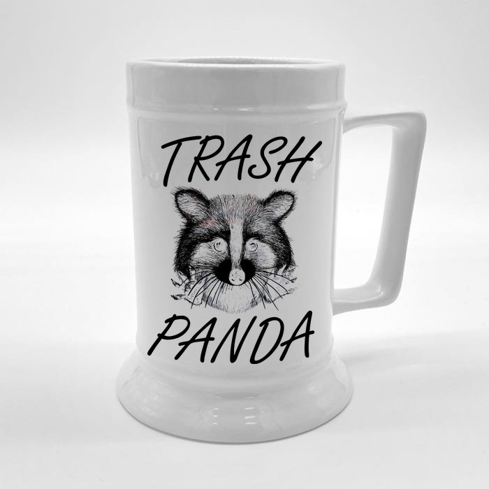 Trash Panda Funny Raccoon Front & Back Beer Stein