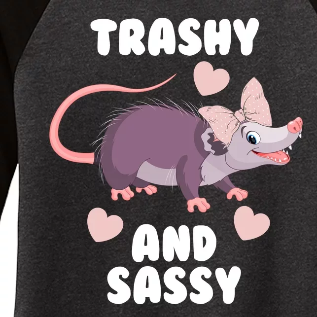 Trashy And Sassy Women's Tri-Blend 3/4-Sleeve Raglan Shirt