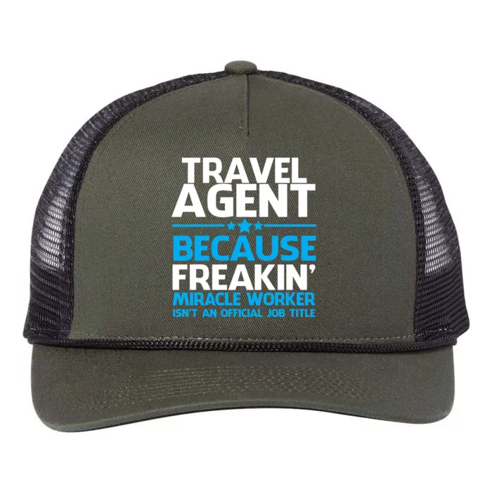 Travel Agent Miracle Worker Retro Rope Trucker Hat Cap