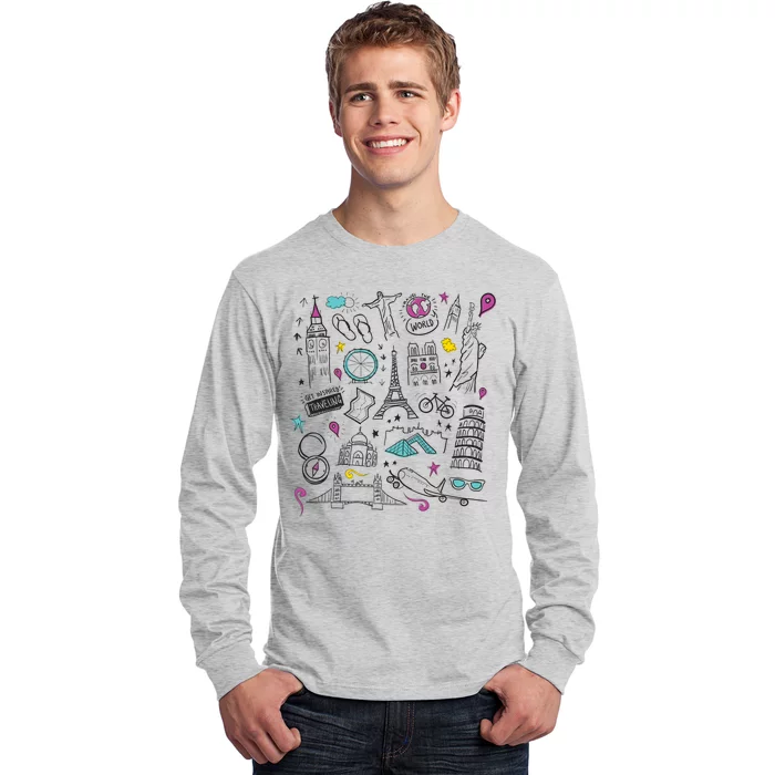 Travel The World Cute Long Sleeve Shirt