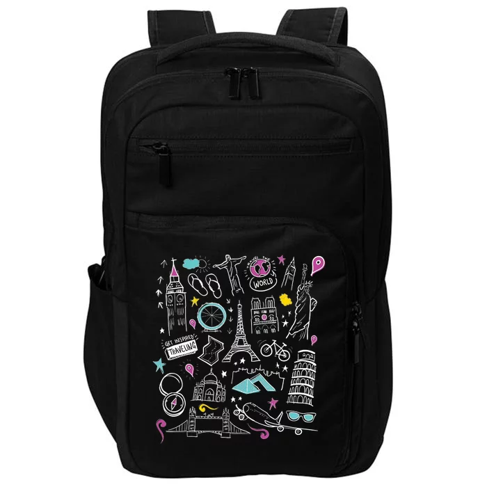 Travel The World Cute Impact Tech Backpack