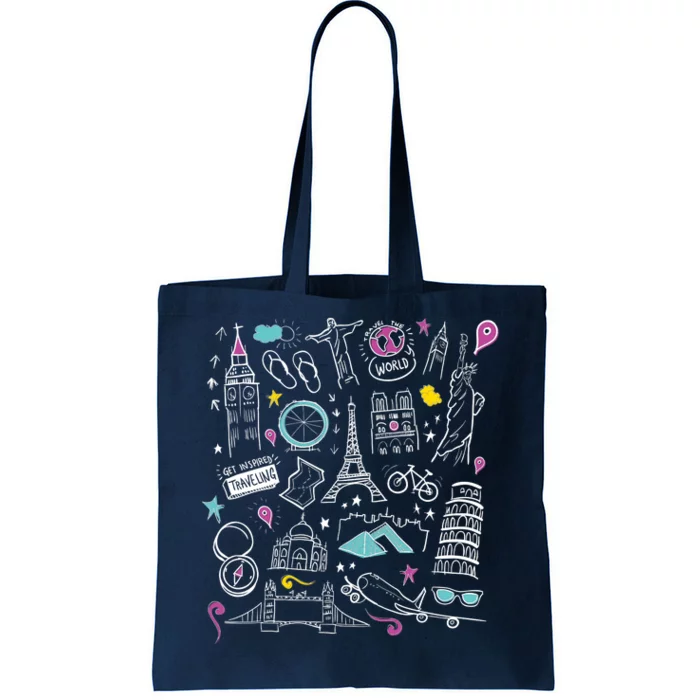 Travel The World Cute Tote Bag