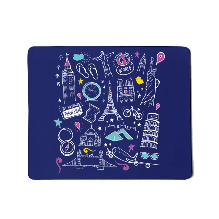 Travel The World Cute Mousepad