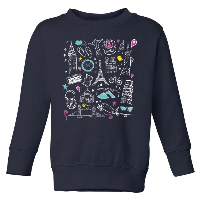 Travel The World Cute Toddler Sweatshirt