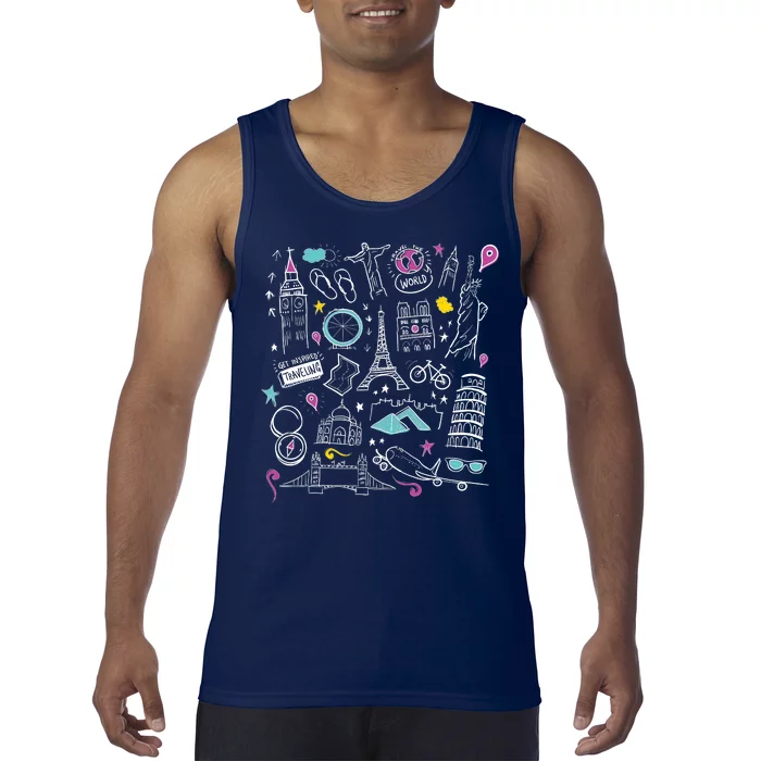 Travel The World Cute Tank Top