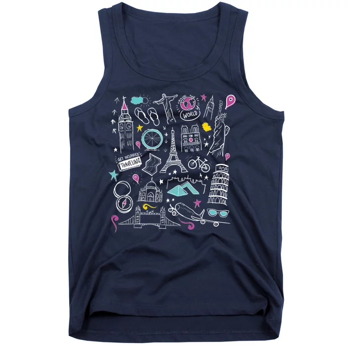 Travel The World Cute Tank Top