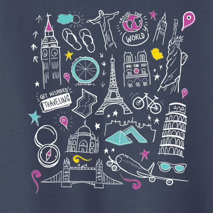 Travel The World Cute Toddler T-Shirt