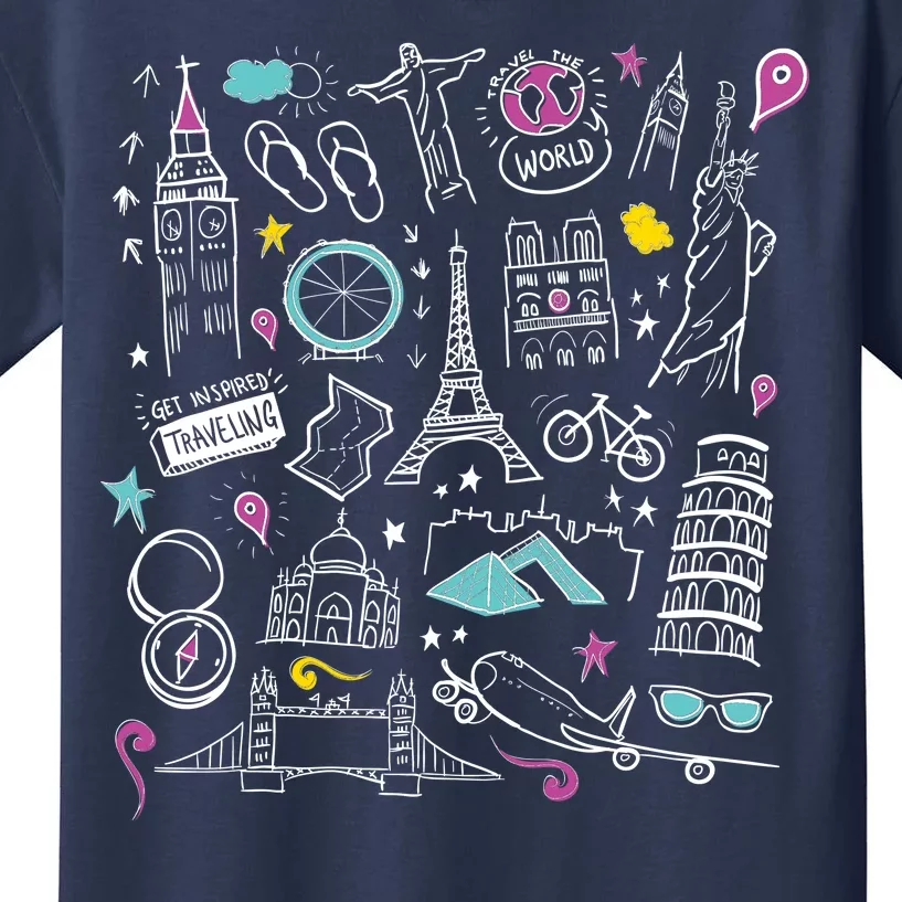 Travel The World Cute Kids T-Shirt