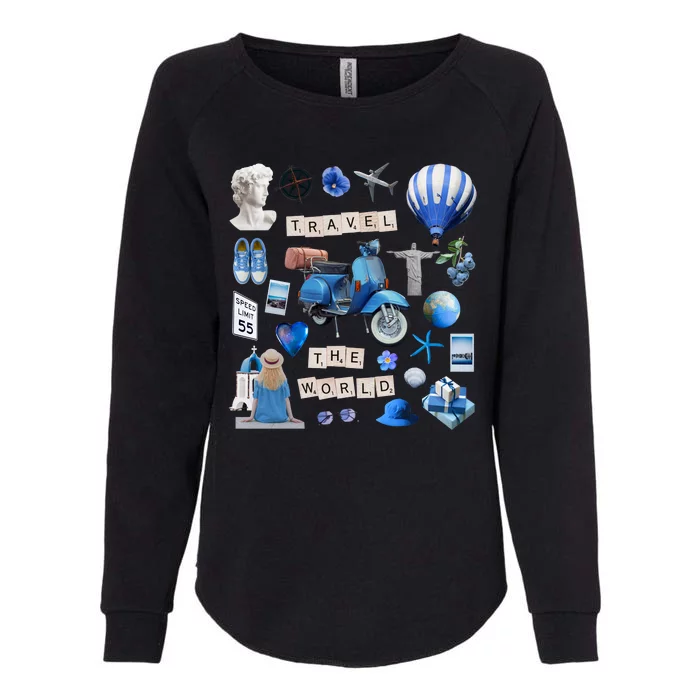 Travel The World Tourist Womens California Wash Sweatshirt