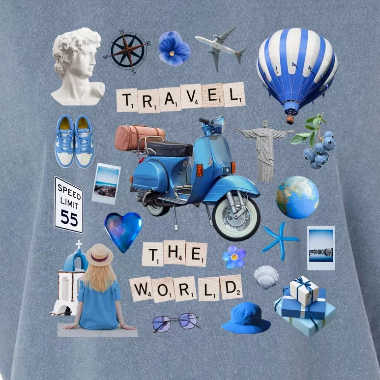 Travel The World Tourist Garment-Dyed Women's Muscle Tee