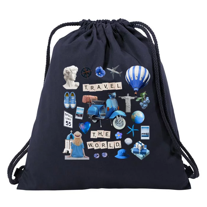 Travel The World Tourist Drawstring Bag