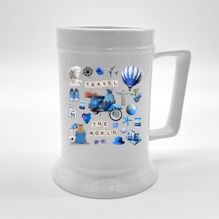 Travel The World Tourist Front & Back Beer Stein