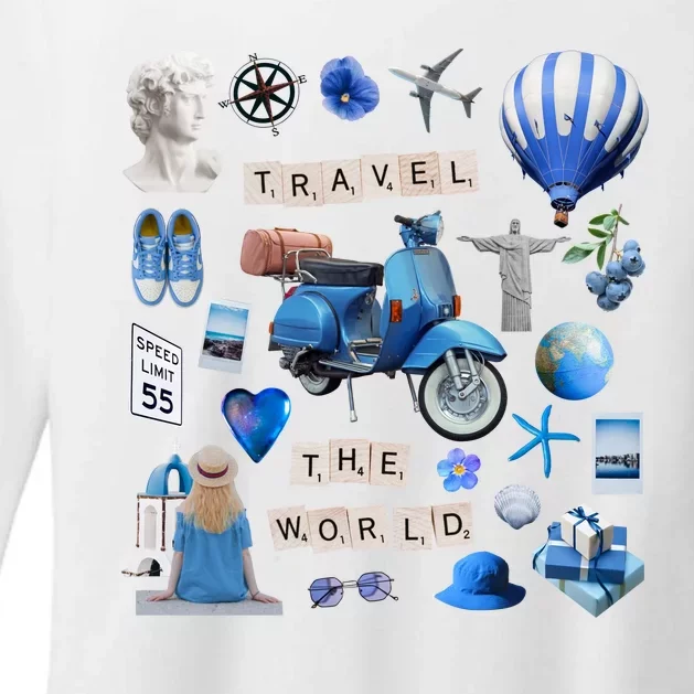 Travel The World Tourist Womens CVC Long Sleeve Shirt