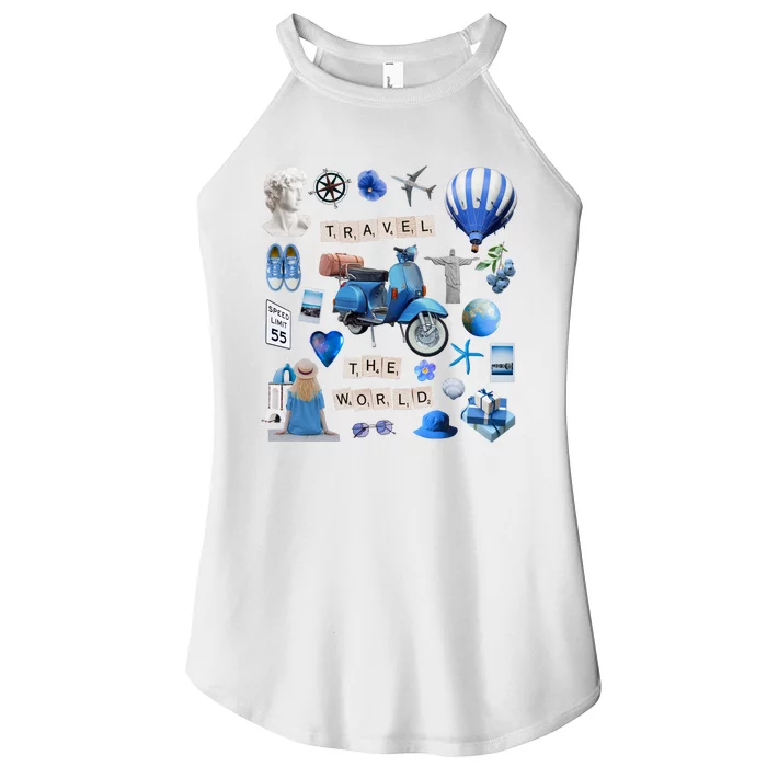 Travel The World Tourist Women’s Perfect Tri Rocker Tank