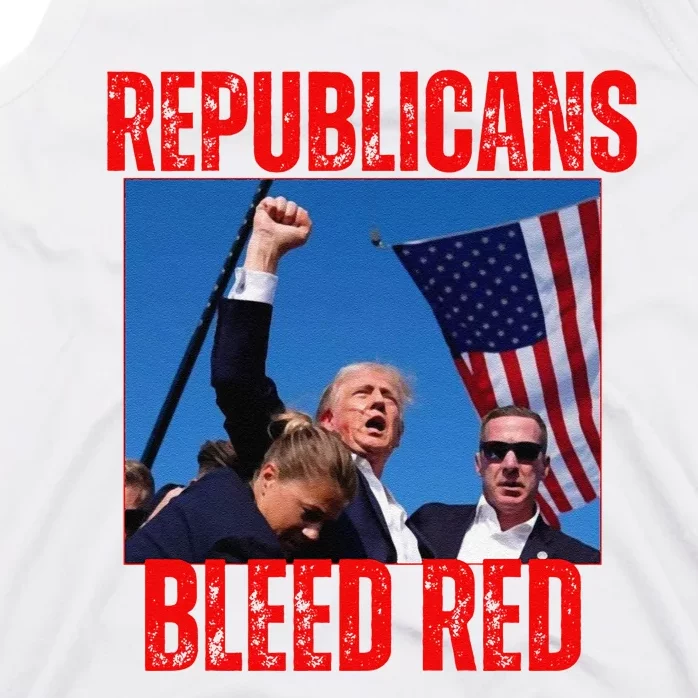 Trump Republicans Bleed Red 2024 Assignation Attempt Tank Top