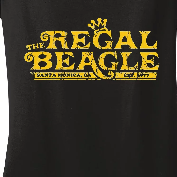 The Regal Beagle Funny Beagle Women's V-Neck T-Shirt